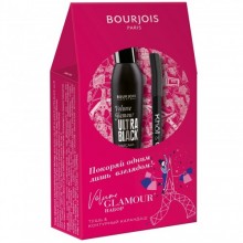 Bourjois Набор Тушь увеличивающая объем Volume Glamour Ultra Black + Карандаш для макияжа глаз Khol & Contour, тон black