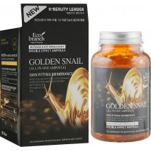 Eco Branch Ампульная сыворотка с экстрактом улитки и золотом Golden Snail All-In-One Ampoule, 250 мл