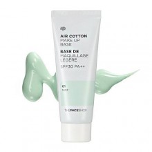 The Face Shop База под макияж Air Cotton Make Up Base SPF30 PA++ #01 Mint, 40 мл